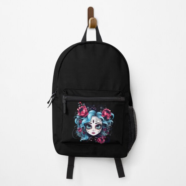 Item preview, Artistic Style Cartoon Day of the Dead Girl Lady Makeup Candy Skull Makeup Sticker, wall arts, Art Prints and More designed and sold by Kevin Lou.
