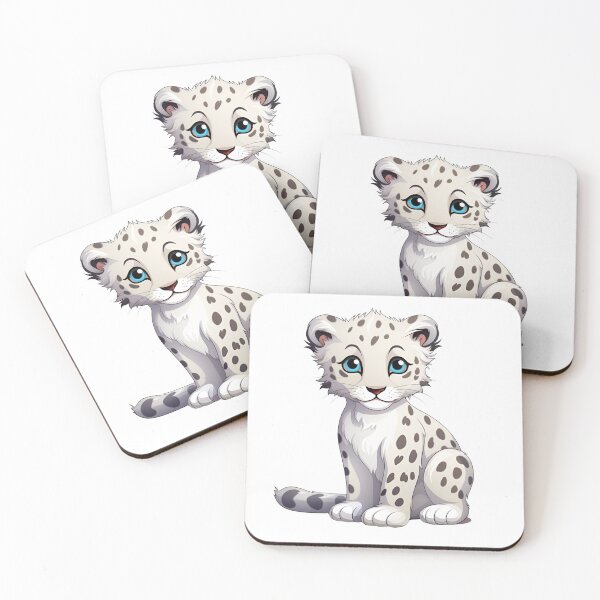 Item preview, Artistic Style Snow Leopard White Jaguar White Tiger Cartoon Leopard Jaguar Sticker, wall arts, Art Prints and More designed and sold by Kevin Lou.