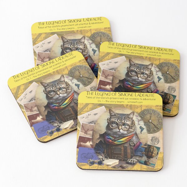 Item preview, Simone Labeauté – cat scientist & adventurer designed and sold by BitterGrounds.