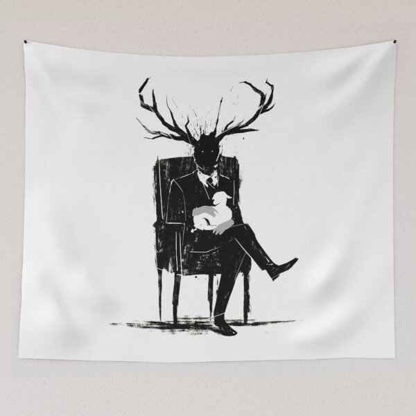 Item preview, Hannibal Lecter NBC Stag Antlers Lamb designed and sold by ShopArtGalla.