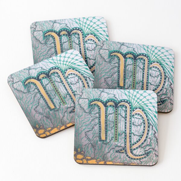 Item preview, Virgo astrology, meditative zentangle art designed and sold by Kat115.