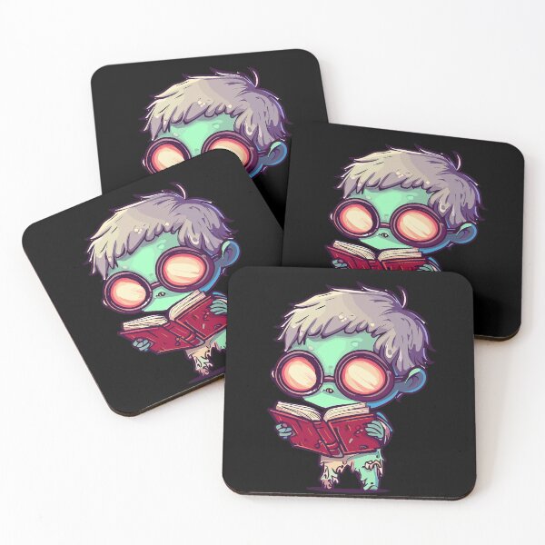 Item preview, Kawaii chibi Zombie reading book designed and sold by TomFrontierArt.