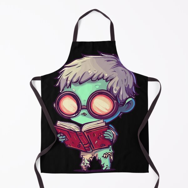Item preview, Kawaii chibi Zombie reading book designed and sold by TomFrontierArt.