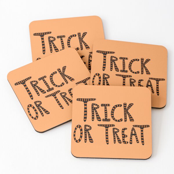 Item preview, Orange and Black Striped Trick or Treat Bubble Lettering, made by EndlessEmporium designed and sold by EndlessEmporium.