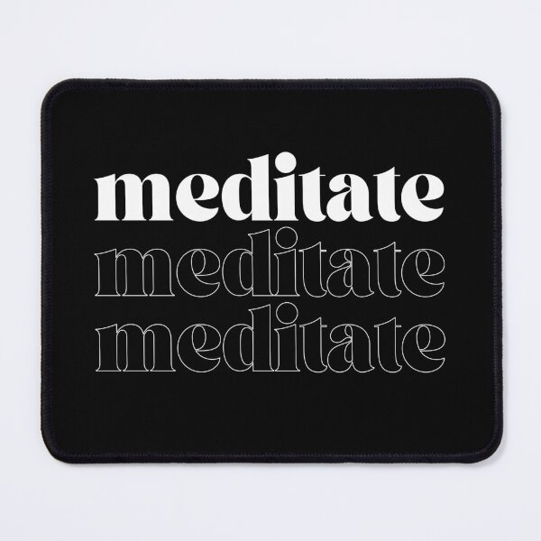 Item preview, Meditate White Text designed and sold by Julia Healy.