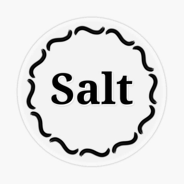 Salt Label Stickers for Sale