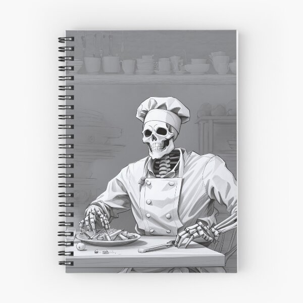 Aperçu de l'œuvre Chef d’appétit osseux. Chef squelette. créée et vendue par twisted-dot.