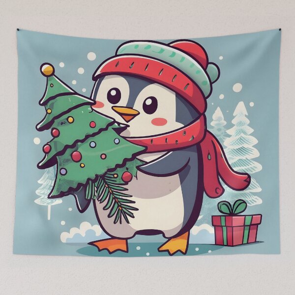 Item preview, Cozy Penguin's Christmas Adventure designed and sold by StickerStudio27.