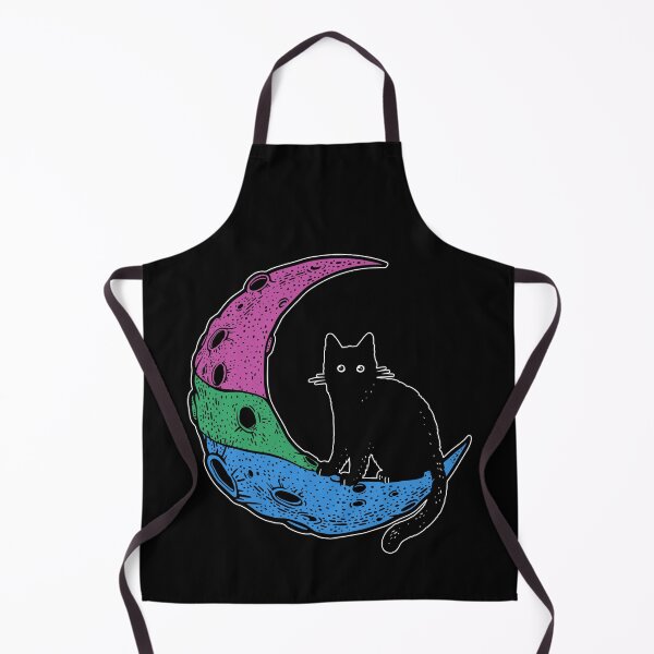 Item preview, Polysexual Cat Moon LGBT Pride Flag designed and sold by Clara Hollins.