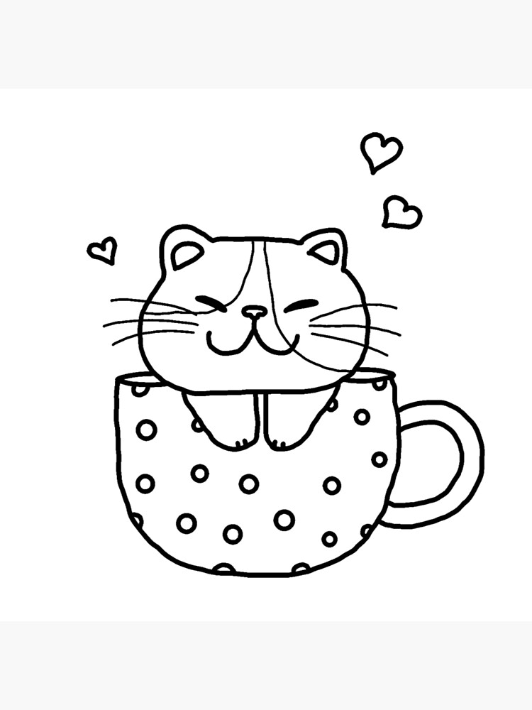 Pusheen pizza ! - Doodle Art Kids Coloring Pages