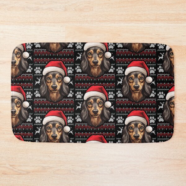 Item preview, Long Haired Dachshund Ugly Sweater Christmas designed and sold by rafaeltto.