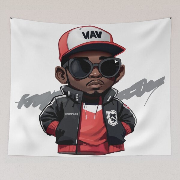 Item preview, Little Hip Hop Head (Red) designed and sold by execc.