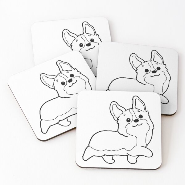 Item preview, Color-In Corgi Walking designed and sold by Kids Coloring Journey.