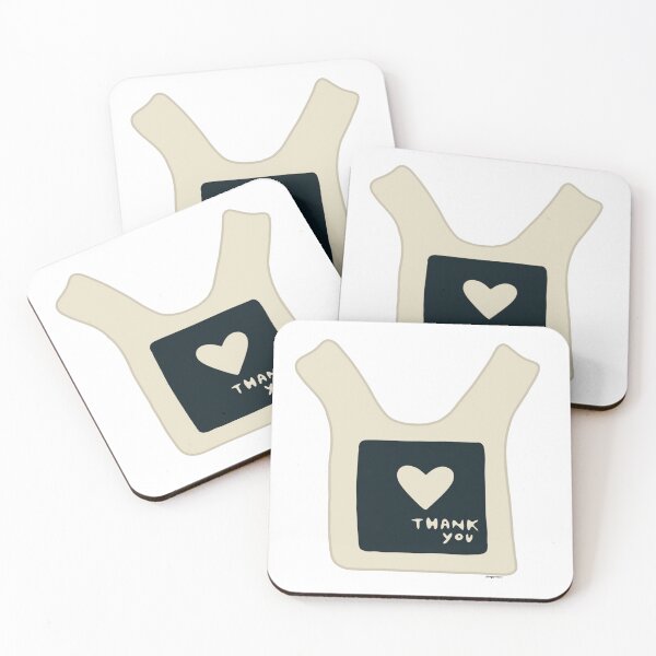 Item preview, Thank you ceramic shopping bag designed and sold by Happyclayco.