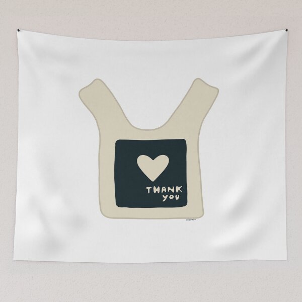 Item preview, Thank you ceramic shopping bag designed and sold by Happyclayco.