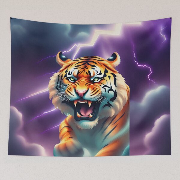 Item preview, Purple Lightning and Tiger designed and sold by Mark Cannon.