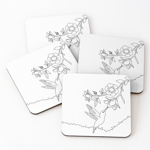 Item preview, Color-In Bird and Flowers designed and sold by Kids Coloring Journey.
