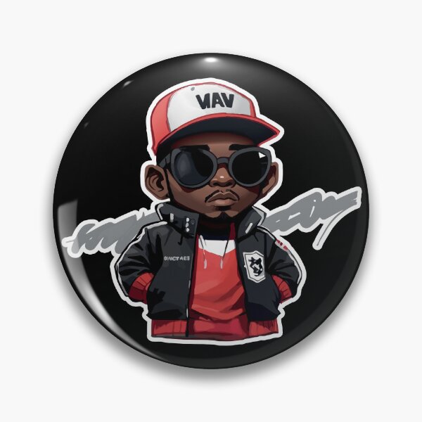 Item preview, Little Hip Hop Head with Stroke (Red) designed and sold by execc.