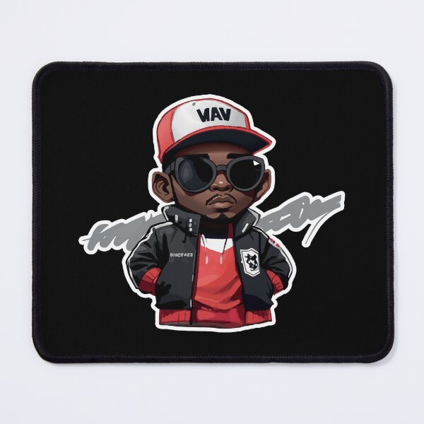 Item preview, Little Hip Hop Head with Stroke (Red) designed and sold by execc.