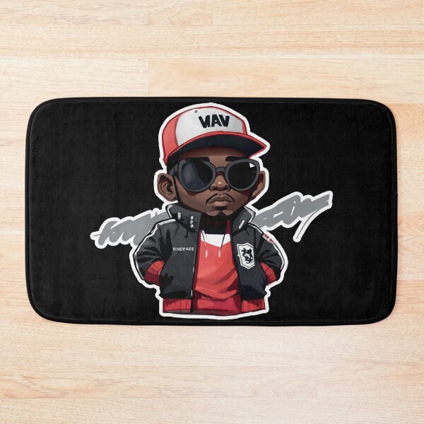 Item preview, Little Hip Hop Head with Stroke (Red) designed and sold by execc.