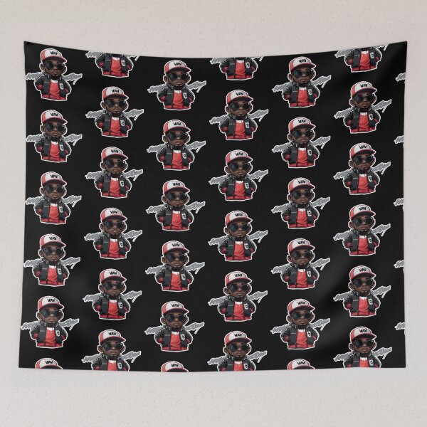 Item preview, Little Hip Hop Head with Stroke (Red) designed and sold by execc.