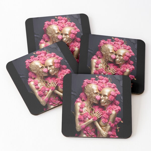 Item preview, 3D Halloween Romantic Golden Zombies and Roses designed and sold by TriarArt.