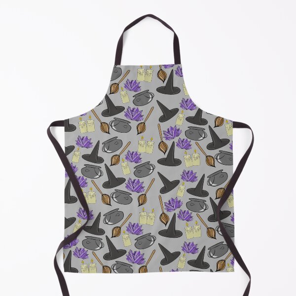 Item preview, Hand Drawn Spooky Cauldrons,Broomsticks,Candles, and Witches Hat Cartoon Doodles Pattern, made by EndlessEmporium designed and sold by EndlessEmporium.
