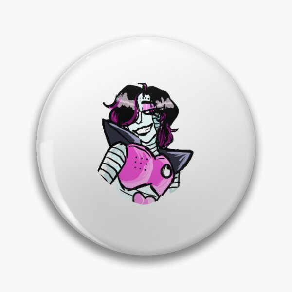 Item preview, Mettaton bust shot Pin/Sticker designed and sold by synthwavearcade.