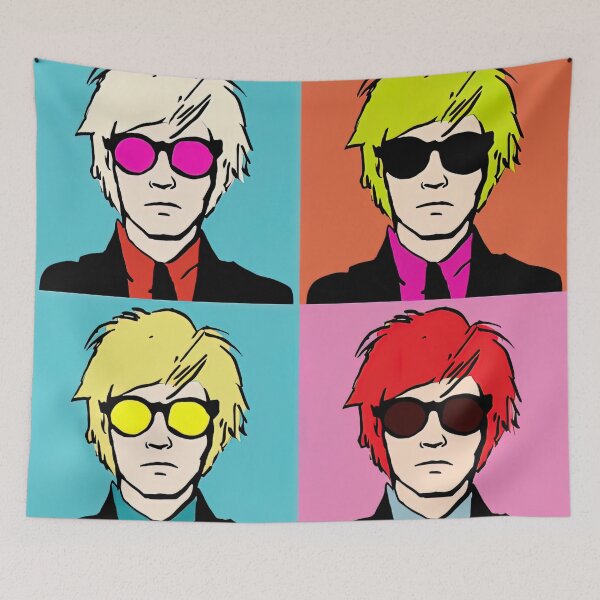 Aperçu de l'œuvre Andy Warhol | style mignon créée et vendue par ComicsFactory.