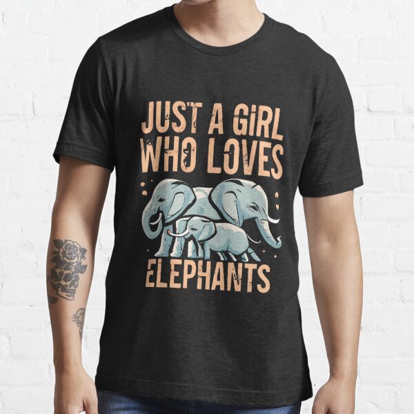 Elephant Gifts For Girls Just A Girl Who Loves Elephants product - Elephant  Women - Sticker