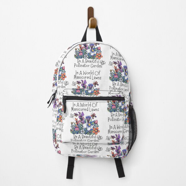 Item preview, In A World Of Manicured Lawns Be A Pollinator Garden Black Text Design designed and sold by EarthArtDesigns.