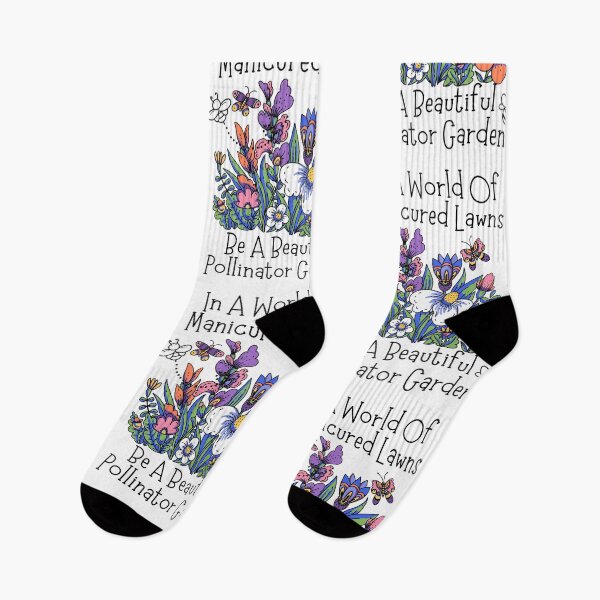 Item preview, In A World Of Manicured Lawns Be A Pollinator Garden Black Text Design designed and sold by EarthArtDesigns.