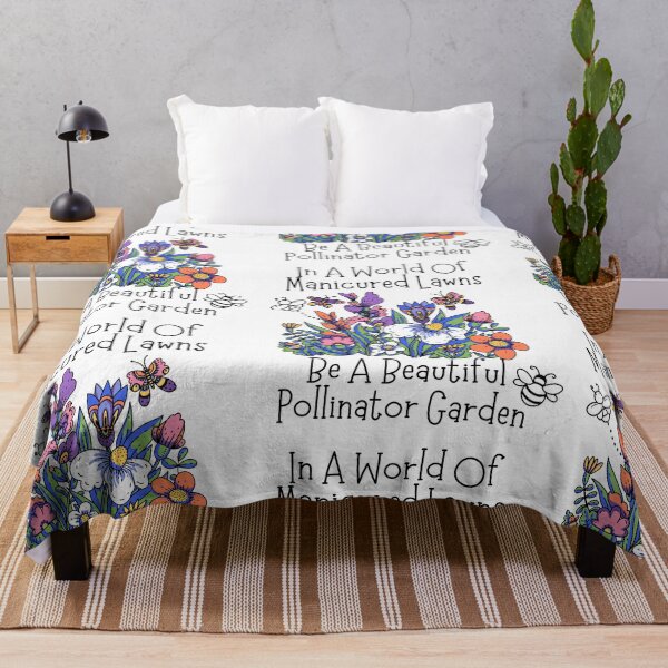Item preview, In A World Of Manicured Lawns Be A Pollinator Garden Black Text Design designed and sold by EarthArtDesigns.