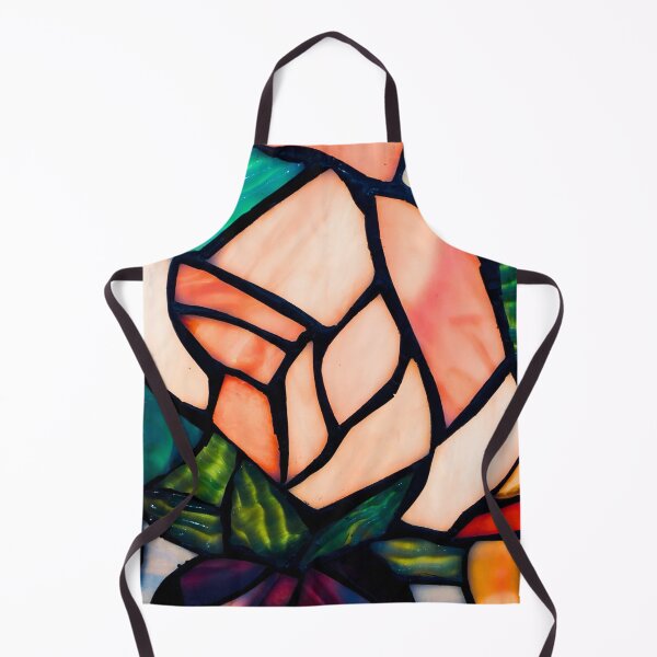 Item preview, Stained Glass Colorful rose close-up art designed and sold by Neeshki.