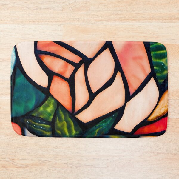 Item preview, Stained Glass Colorful rose close-up art designed and sold by Neeshki.