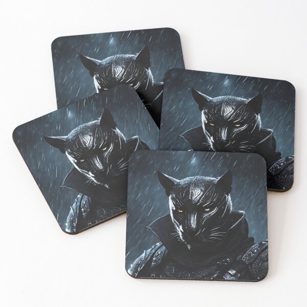 Item preview, Ninja Assassin Black Puma Khajiit Style Armor at Night in the Rain designed and sold by kenix73.