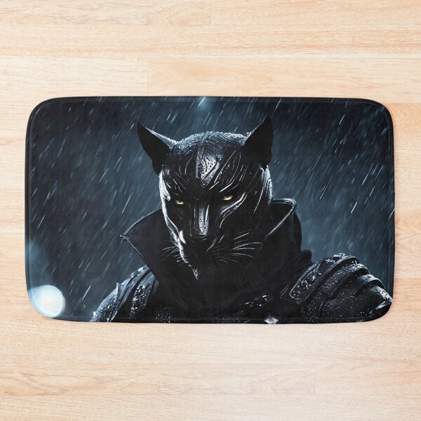 Item preview, Ninja Assassin Black Puma Khajiit Style Armor at Night in the Rain designed and sold by kenix73.