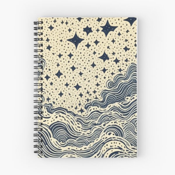 Item preview, Night Sky Woodcut Style designed and sold by Kechenoro.