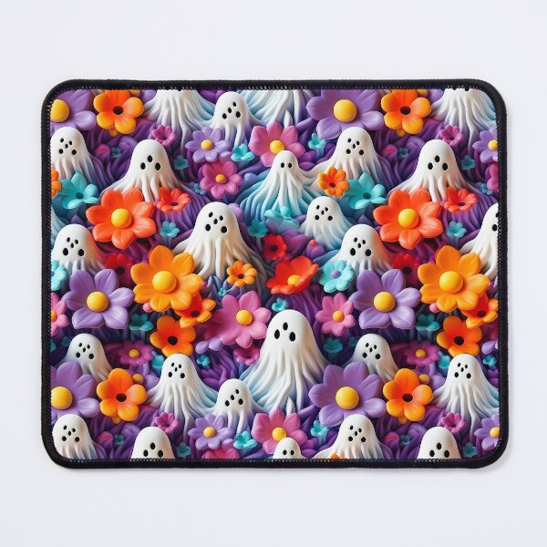 Item preview, 3D Happy Ghosts in Floral Garden Pattern designed and sold by TriarArt.