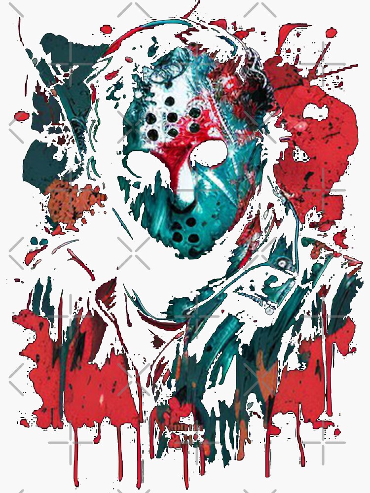Friday the 13th Jason Vorhees Hockey Mask Sticker for Sale by King Moon