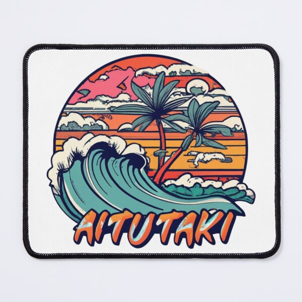 Item preview, Aitutaki retro sticker - tropical paradise designed and sold by PAKO-CUSTOMS.
