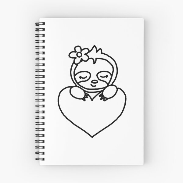 Item preview, Color-In Sloth Heart designed and sold by Kids Coloring Journey.