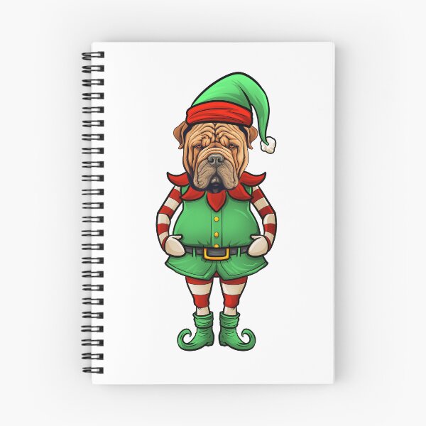 Item preview, Funny Christmas Elf Sharpei Dog designed and sold by whyitsme.