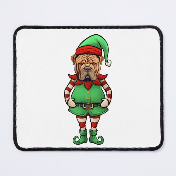 Item preview, Funny Christmas Elf Sharpei Dog designed and sold by whyitsme.