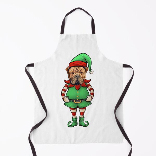 Item preview, Funny Christmas Elf Sharpei Dog designed and sold by whyitsme.
