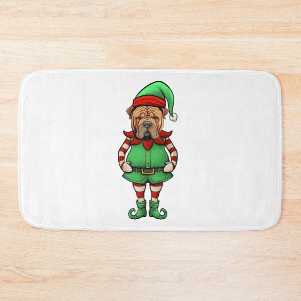 Item preview, Funny Christmas Elf Sharpei Dog designed and sold by whyitsme.