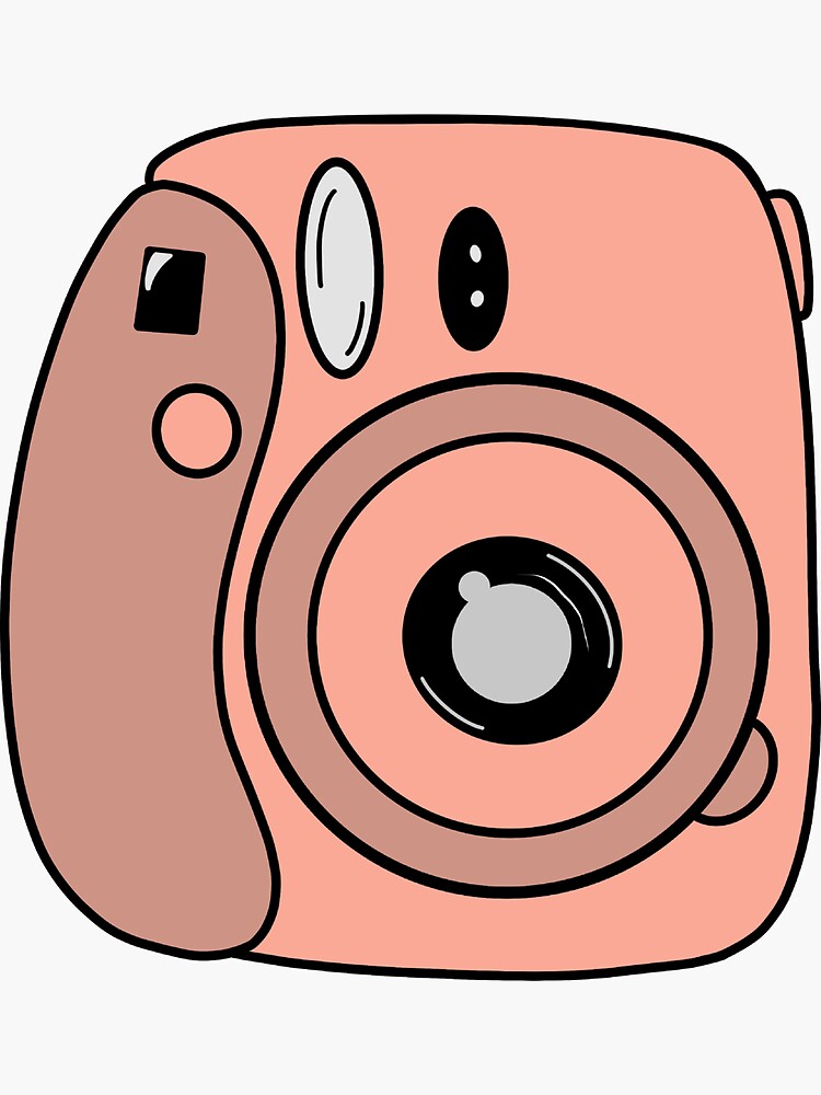 Pink Instant Camera Sticker for Sale by meaggiemoos Redbubble