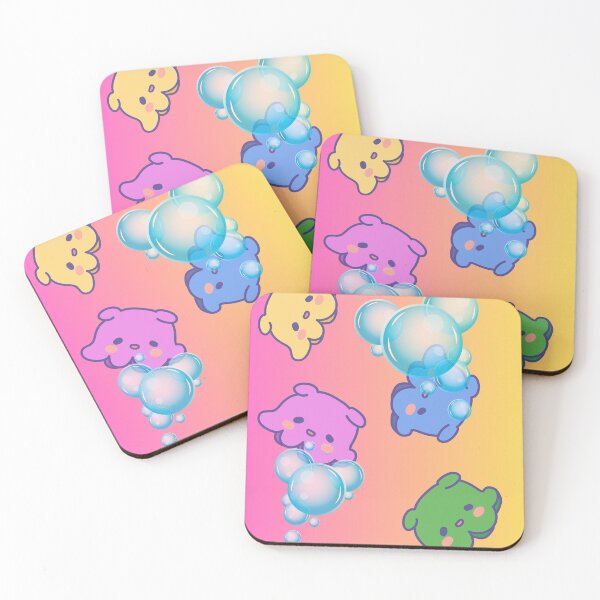 Item preview, Dumbo Octopus Tumbling With Bubbles Pink & Peach Gradient Ombre designed and sold by IslandFella1.