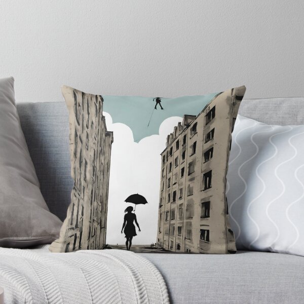 Item preview, Woman Walking on Air Street Art 02 designed and sold by KapowStickers.