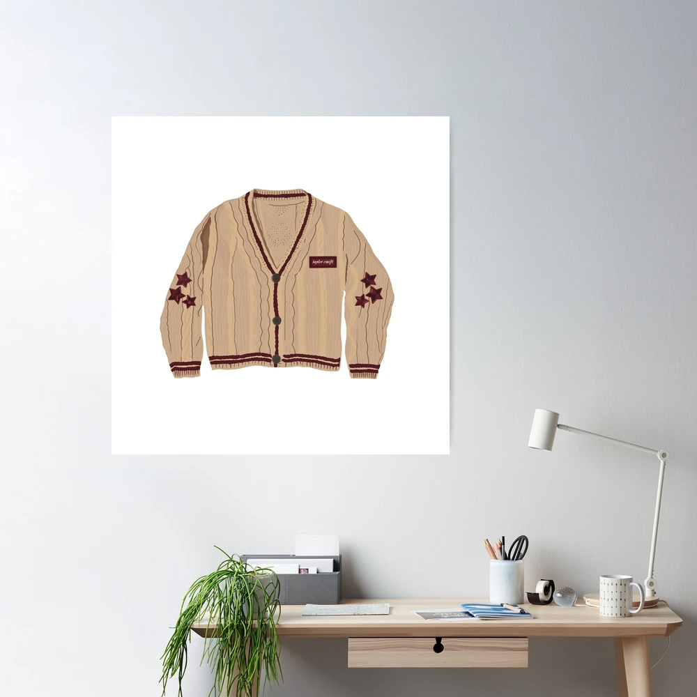 Folklore Cardigan Taylor Swift Beige Poster for Sale by francescajeanco